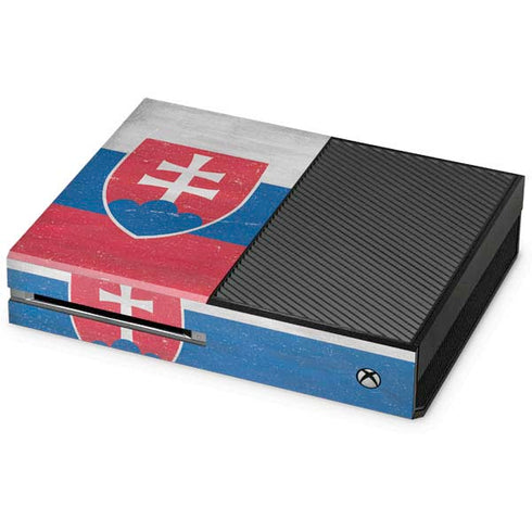 Slovakia Flag Distressed Xbox One Console Skin